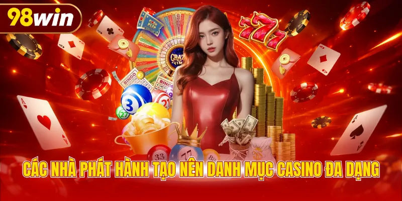 Các nhà phát hành tạo nên danh mục casino đa dạng